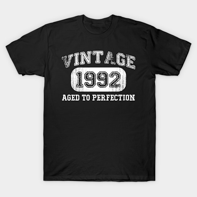 Vintage 1992 Birthday Gift, 29 Years Old Birthday, Born in 1992 T-Shirt by beldisegno